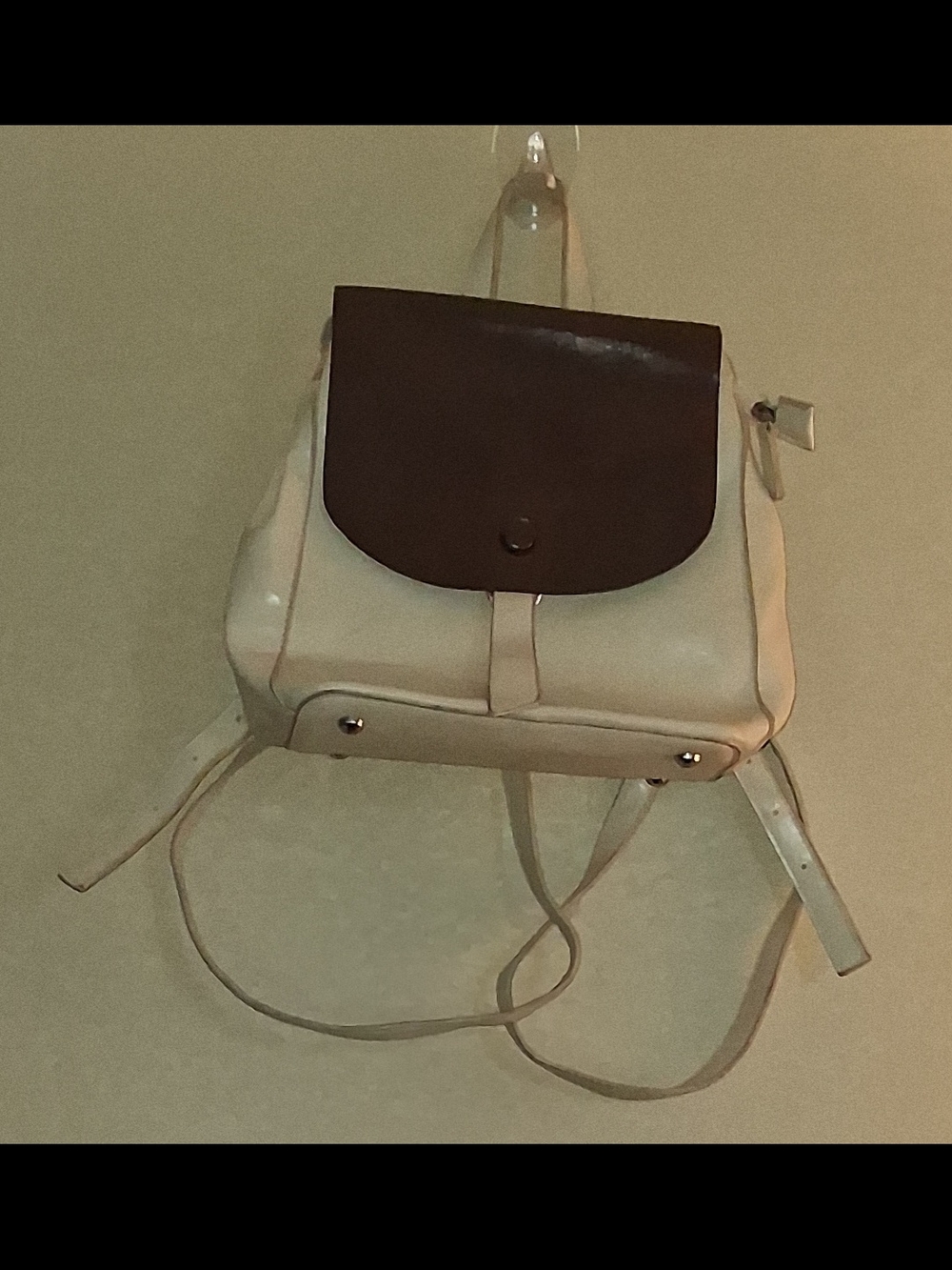 Two-Tone Vintage Cream and Brown Women's Backpack - Stylish Everyday Bag